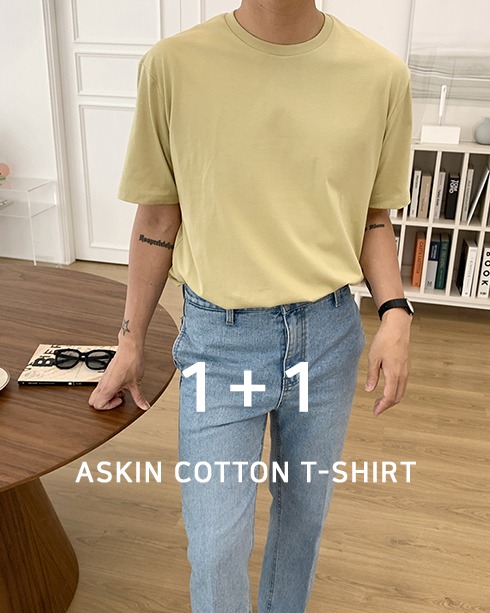 1+1 아스킨 반팔 티셔츠